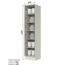 Ver imagem 4 de Cristaleira 1 Porta com Vidro Rreflecta 50cm 100% MDF Fineze Henn