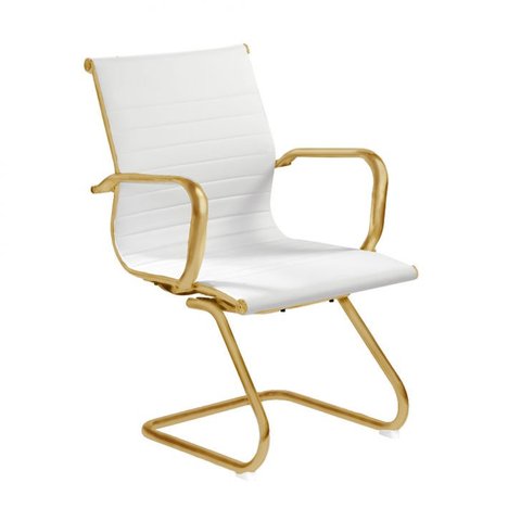 Cadeira de Escritório Eames Branca - Fixa | Matte