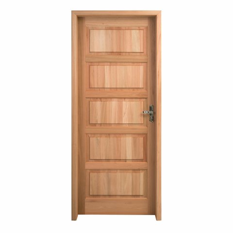 Kit Porta Pronta Maciça de Eucalipto 214x87x14cm PP01 Abertura Esquerda Cruzeiro Portas