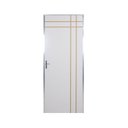 Ver imagem 1 de Kit Porta de Madeira Decorada 212x65cm com Batente de Aluminio 3,6cm Mantiqueira MGM Branco