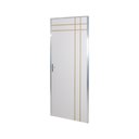 Ver imagem 2 de Kit Porta de Madeira Decorada 212x65cm com Batente de Aluminio 3,6cm Mantiqueira MGM Branco