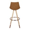 Ver imagem 4 de Banqueta Eames Magis Metallic Courino Marrom Base Aço 100cm - 47350