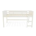 Ver imagem 2 de Cama Infantil Alta Branca Madeira Maciça Louver - Iaza Moveis