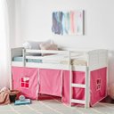 Ver imagem 1 de Cama Infantil Alta Branca Madeira Maciça Louver - Iaza Moveis