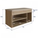 Ver imagem 4 de Sapateira Baú 3 Nichos Oak Sp080 – Completa Móveis