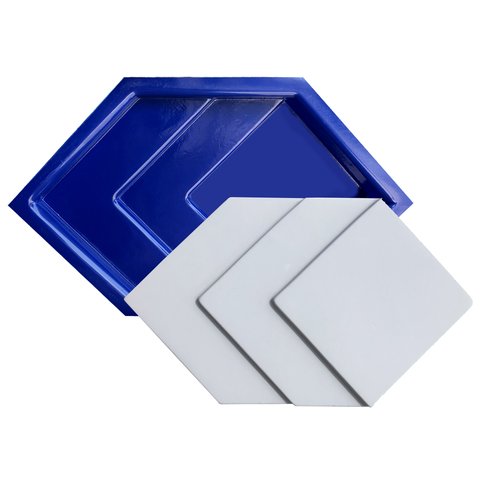 Forma 3D Gesso e Cimento ABS 1mm - Quadrant 19,5x35 cm