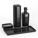 Ver imagem 1 de Kit Banho com Tampa 4 Peças Cor Preto Linha Splash/coza Preto