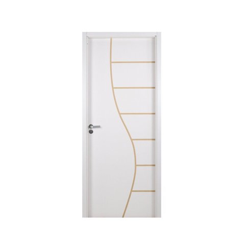 Kit Porta de Madeira Decorada 215x74cm com Batente de MDF 16cm Cantareira MGM Abertura Esquerda Bran