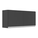 Ver imagem 1 de Armário Aéreo Cozinha 120 cm 2 Portas Veneza Multimóveis MP3682.898 Preto/Branco
