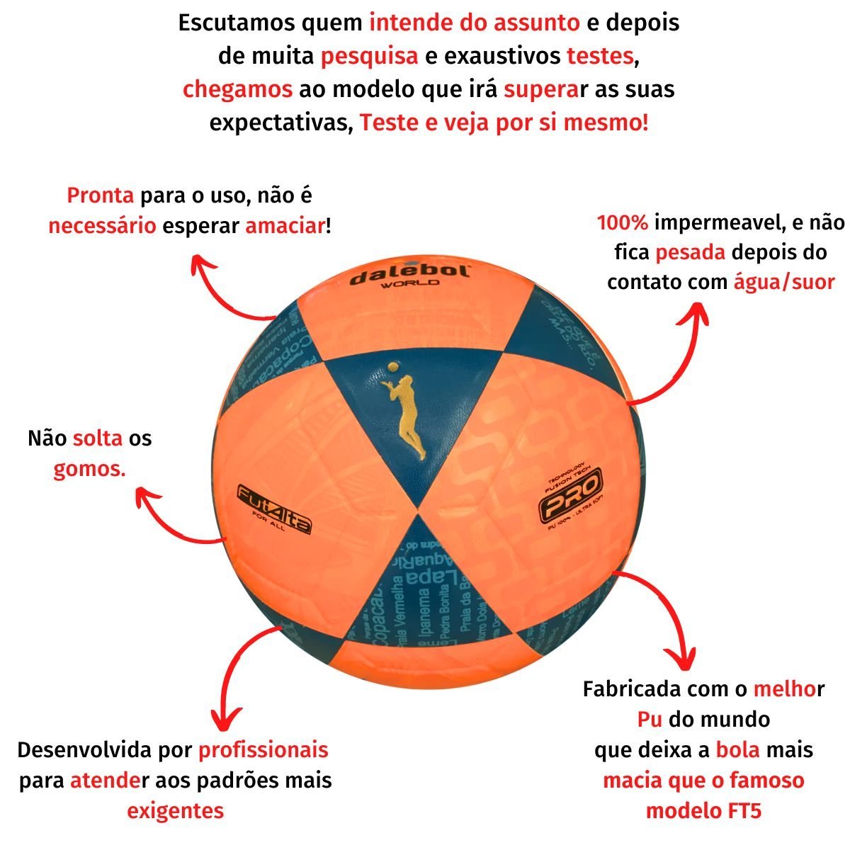 Bola Dalebol FutAlta R10 - Verde e Vermelho