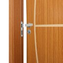 Ver imagem 5 de Kit Porta de Madeira Decorada 215x84cm com Batente de MDF 10cm Gaúcha MGM Abertura Esquerda Marrom/m