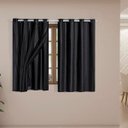 Ver imagem 1 de Cortina Daily Varão 2m Blackout PVC com Voil 2,80MX1,80m Sala Quarto Preto