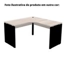 Ver imagem 4 de Mesa de Escritório em L Pé Painel PE25 em MDP 145 x 145 x 60 cm Cinza com Base Preta