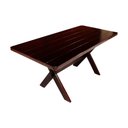 Ver imagem 4 de Conjunto Mesa 2m e 2 Bancos Sem Encosto Madeira Maciça Eucalipto:Tabaco