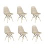 Conjunto Sala de Jantar Mesa Finlândia 120x75cm com 6 Cadeiras Eiffel Botonê  - 2