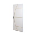 Ver imagem 2 de Kit Porta de Madeira Decorada 212x65cm com Batente de Aluminio 3,6cm Gáucha MGM Abertura Direita Branco