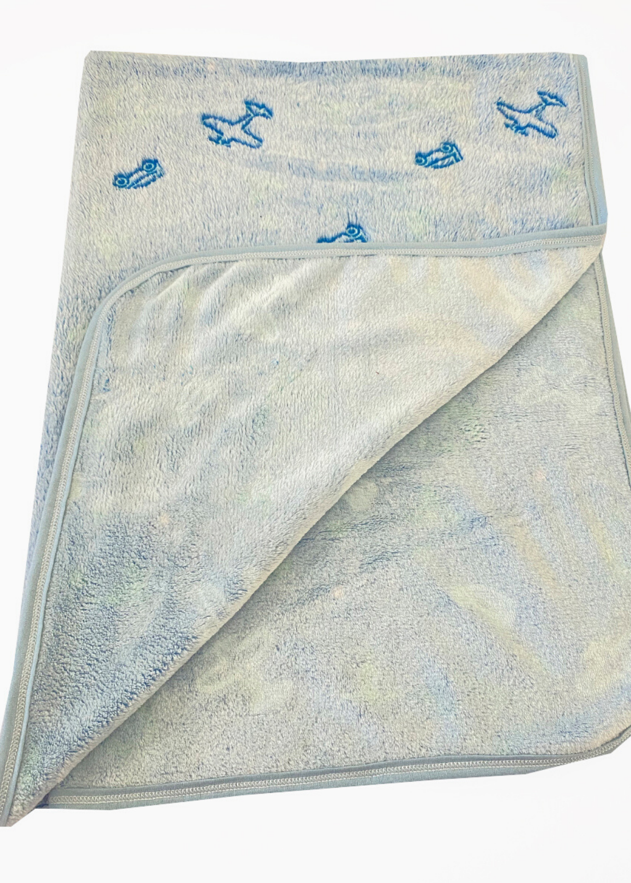 manta de bebe plush 110cm x 80 cm aconchego no frio coberto dupla face quentinho - 3