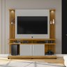 Rack com Painel para Tv até 55 Polegadas com Vidros 2 Leds e 2 Portas Multimóveis Cr45278 - 1