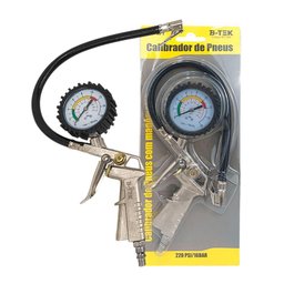 Calibrador Manual Pneus Pratico Transporte Manômetro 220psi - 6