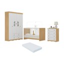 Ver imagem 1 de Quarto de Bebê Completo com Berço 3 em 1 com Colchão Incluso Liz Multimóveis Mp4571