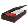Cama Box Baú Solteiro Suede Marrom - 1
