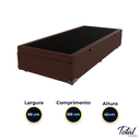 Ver imagem 4 de Cama Box Baú Solteiro Suede Marrom