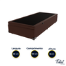 Cama Box Baú Solteiro Suede Marrom - 4