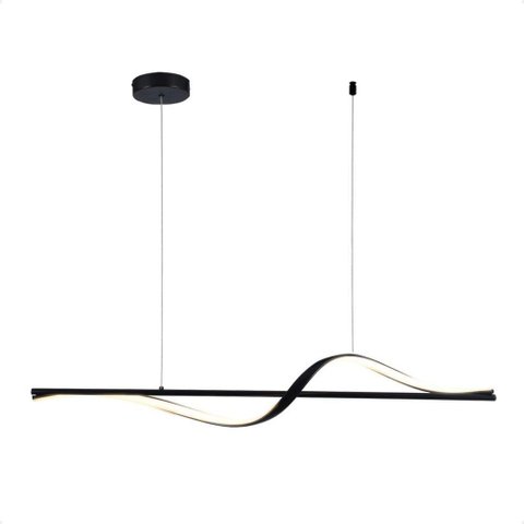 Pendente Led Moderno Taschibra Coaster 20w Luz Quente 3000k Bivolt Preto