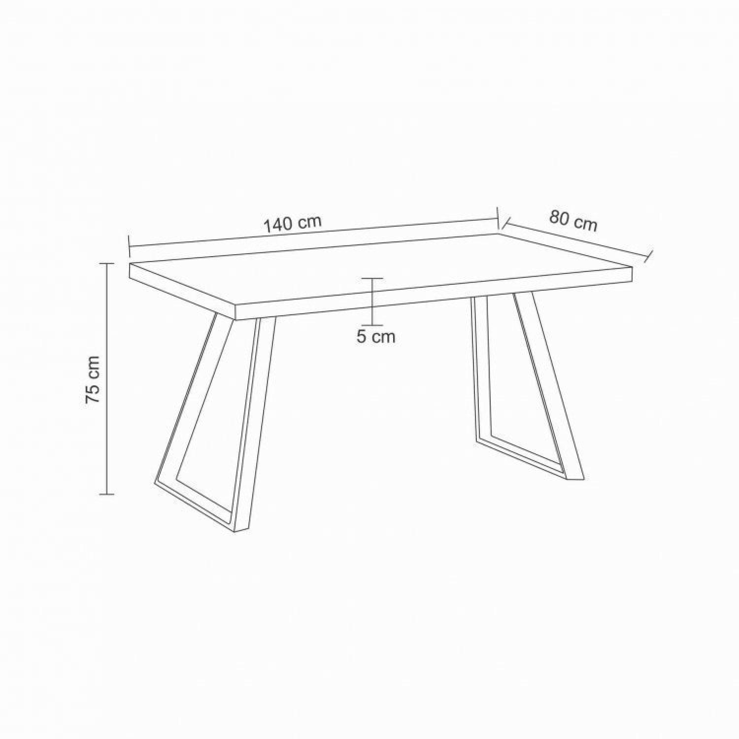 Conjunto Sala de Jantar Mesa Ingá 140x80cm com 6 Cadeiras Cadeiras Janaína  - 8