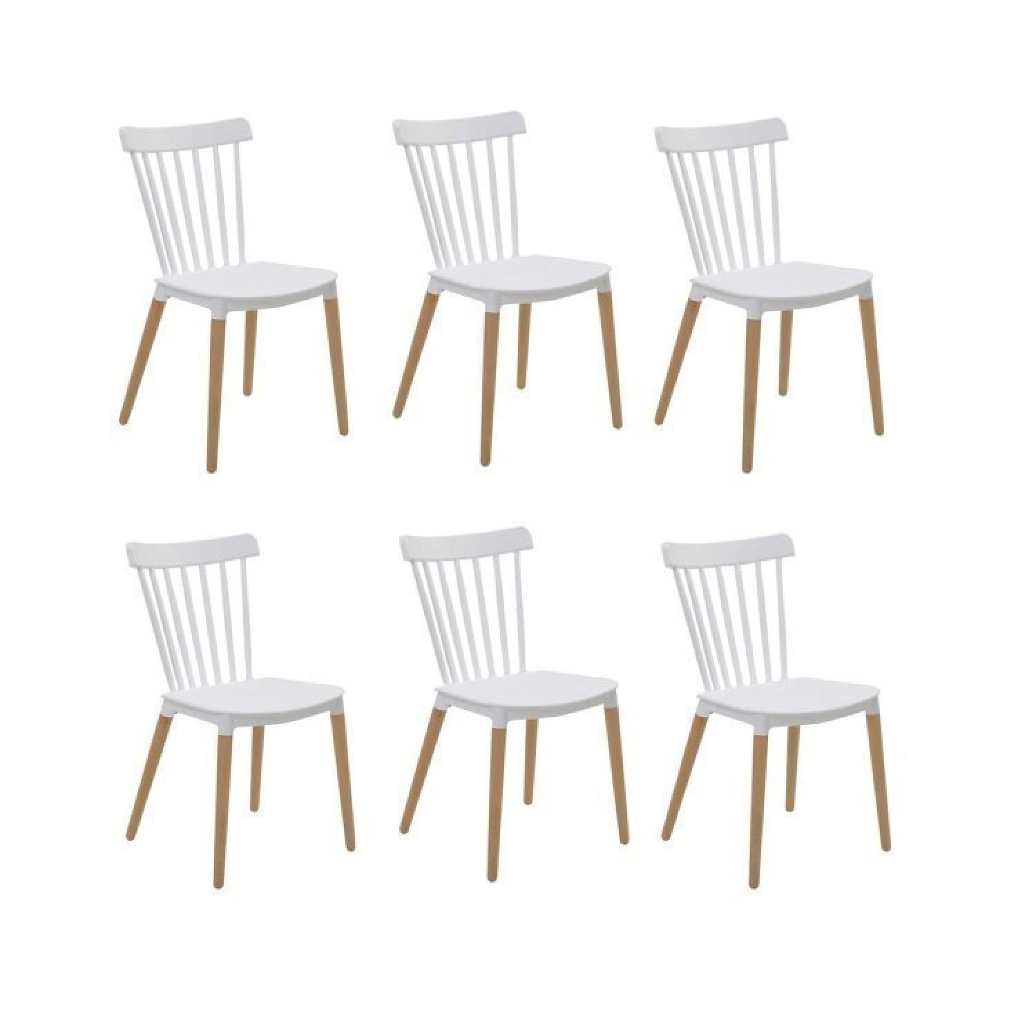Conjunto Sala de Jantar Mesa Ingá 140x80cm com 6 Cadeiras Cadeiras Janaína  - 2