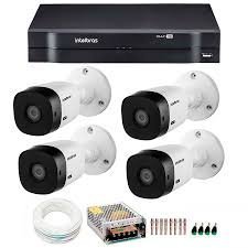 Kit 4 Cameras Full Hd 1080p Ir 20 Mts Vhl 1220b Intelbras, Dvr 4 Canais Intelbras, Hd 500gb, Cabo, F - 9