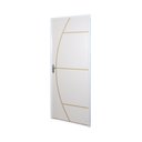 Ver imagem 2 de Kit Porta de Madeira Decorada 212x75cm com Batente de Aluminio 3,6cm Gáucha MGM Abertura Direita Branco