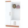 Armário Multiuso Quarto Hall com Ganchos 3 Portas Roy V02 Branco/Camarim - Mpozenato - 1