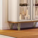 Ver imagem 2 de Cristaleira Decorativo com Led Portas de Vidro Texas Off White/cinamomo G26 - Gran Belo Cristaleira