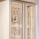 Ver imagem 4 de Cristaleira Decorativo com Led Portas de Vidro Texas Off White/cinamomo G26 - Gran Belo Cristaleira