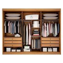 Ver imagem 2 de Guarda Roupa Casal 3 Portas 3 Espelhos São Paulo Gold Cinamomo – Leifer Móveis