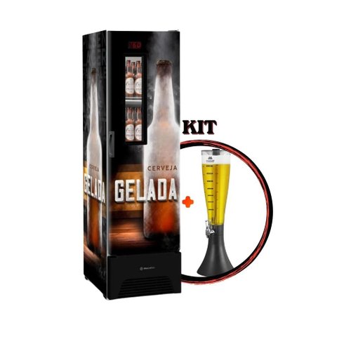 Cervejeira Expositora Porta Sólida 287L VN28FP Optima Gelada 127V Metalfrio com Chopeira 3,5L