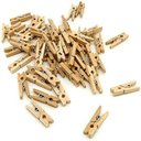 Ver imagem 1 de Mini Prendedor Pregador Madeira Organizador 2,5cm Clip 240pç