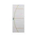 Ver imagem 1 de Kit Porta de Madeira Decorada 212x75cm com Batente de Aluminio 3,6cm Gáucha MGM Abertura Esquerda Branco