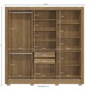 Ver imagem 4 de Guarda Roupa Roupeiro Casal com 3 Portas de Correr e Espelho Cb07m570 Kappesberg