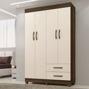 Ver imagem 1 de Roupeiro Copacabana New 4 Portas 2 Gavetas Benetil Móveis