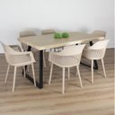 Ver imagem 1 de Conjunto Sala de Jantar Mesa Ingá 140x80cm com 6 Cadeiras Marcela