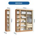 Ver imagem 3 de Guarda-Roupa Modulado 5 Portas 2 Gavetas 2 Peças Infinity+
