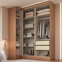 Ver imagem 4 de Guarda-Roupa Modulado 5 Portas 2 Gavetas 2 Peças Infinity+