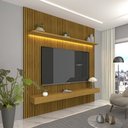 Ver imagem 1 de Estante Home Impressão Ripada para TV até 75 Polegadas com Led 179,2cm Requinte Gelius Móveis