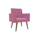 Ver imagem 4 de Design Exclusivo na Sala de Espera: Kit 3 Poltronas Capitonê Rosa