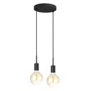 Ver imagem 1 de Lustre Pendente 2 Luzes E27 Sem Lâmpada Decor DEC2E27PDPT Bronzearte