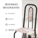Ver imagem 6 de Conjunto para Sala de Jantar com 6 Cadeiras Lívia Preto/Bege