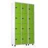 Armário Roupeiro Aço 12 Portas Academia Guarda Volume Trinco Verde - 1