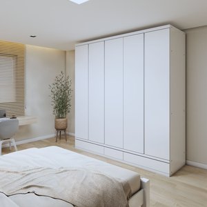 Guarda Roupa Casal 5 Portas com 9 Gavetas 100% MDF Urbano